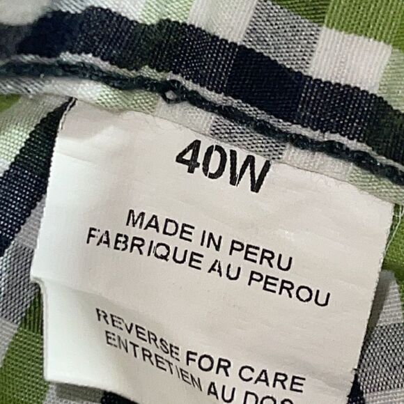 Lochlane by Thomas Dean Shorts Mens size 40 Cotton Golf plaid 10 inches inseam - Picture 7 of 11